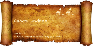 Agocs Andrea névjegykártya