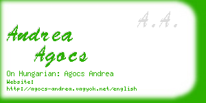 andrea agocs business card